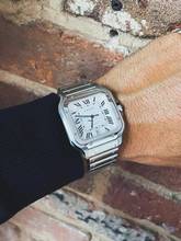 Thumbnail von Cartier Santos De Cartier With papers 2024 New Large size White dial