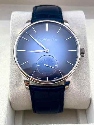  H.Moser & Cie. Venturer Small Seconds Xl Whitegold Full set year 2019 Blue dial Top condition with box+papers 