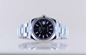 Thumbnail von Rolex Datejust II Stahl Oyster black Stick Dial 41mm 2013 schwarz 116300 B+P