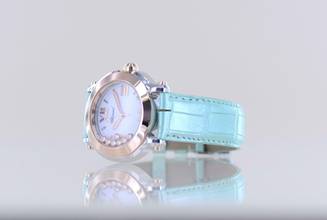 Thumbnail von Chopard Happy Sport Flying Diamonds Stahl Roségold 36mm Luxus