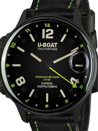  U-Boat 9675 Capsoil Doppiotempo DLC GMT Herrenuhr 55mm 10ATM 