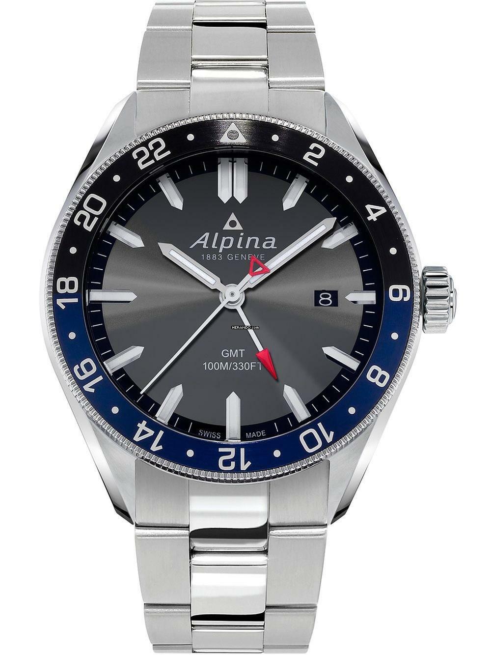 Alpina Alpiner AL-247GB4E6B Alpiner GMT Herrenuhr 42mm 10ATM