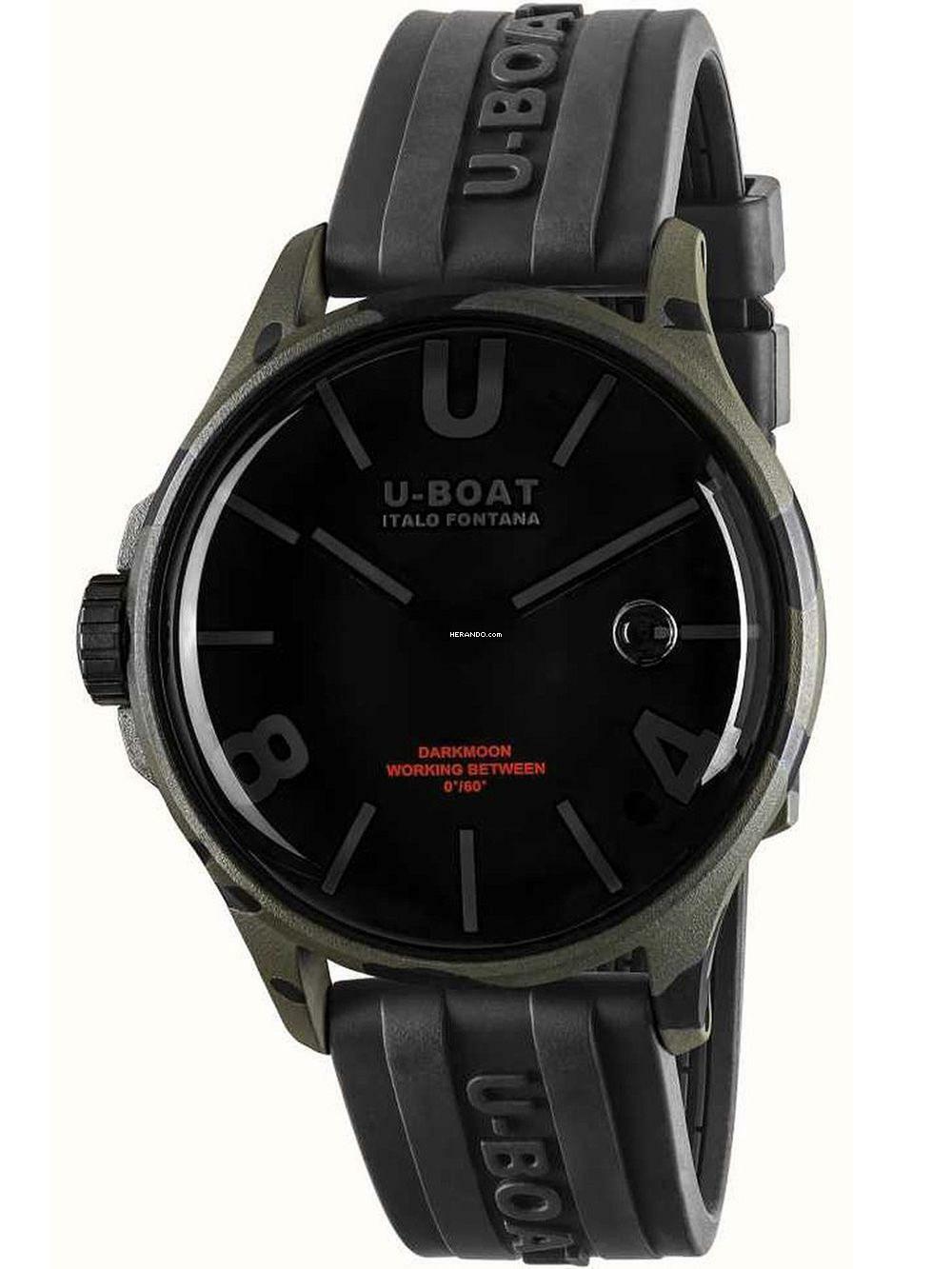 U-Boat 9553 Darkmoon Grey Camouflage Herrenuhr 44mm 5ATM