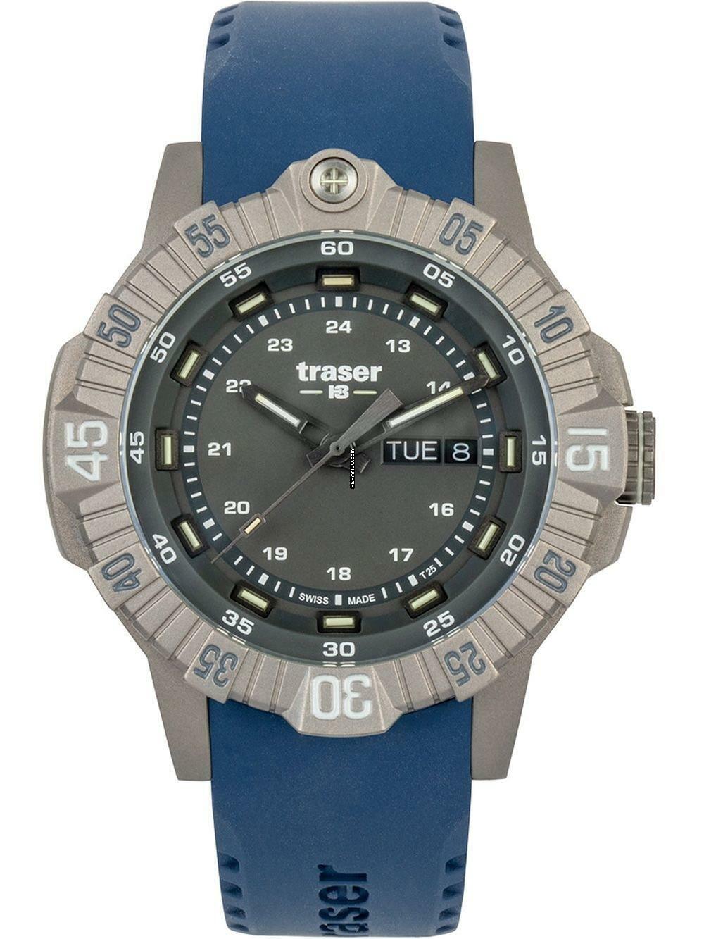 Traser H3 110667 Tactical Grau Titan Herrenuhr 46mm 20ATM