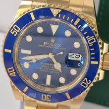 Thumbnail von Rolex Submariner Date Full Yellow Gold 40mm Blue Dial Automático Completo