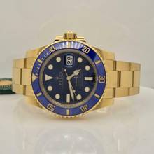 Thumbnail von Rolex Submariner Date Full Yellow Gold 40mm Blue Dial Automático Completo