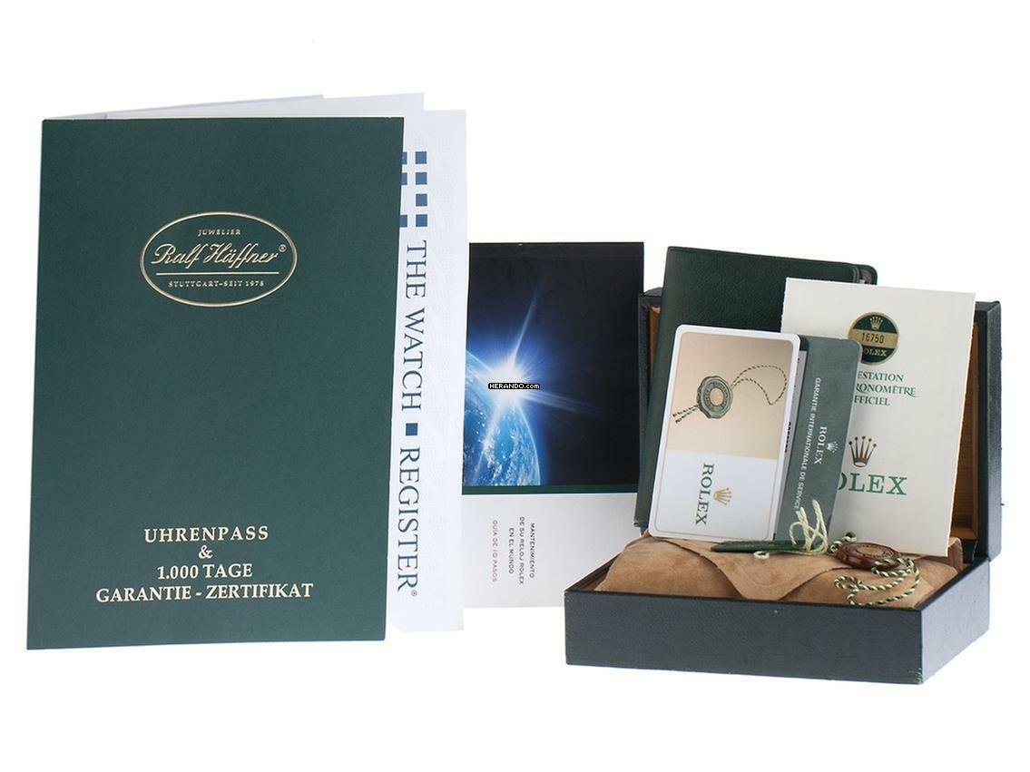 Rolex GMT-Master Pepsi Fat Font Serif open 6/9 Ref.1675 1986 Full Set sehr gut Vintage