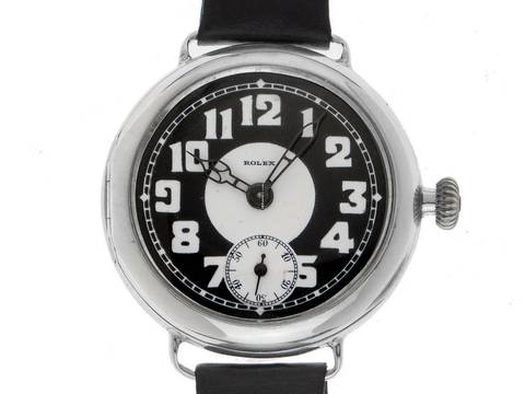  Rolex Emalie Panda Ref.31 1920 original Box sehr gut Vintage  