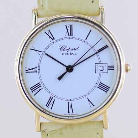  Chopard L.U.C 18K LUC Klassiker Gelbgold Unisex Dresswatch white roman Dial B+P  