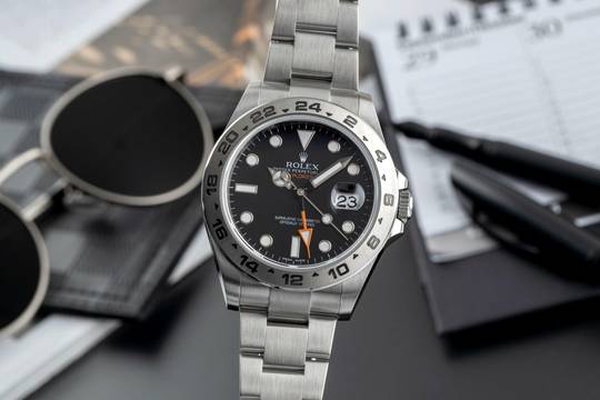  Rolex Explorer II Black Dial Edelstahl Automatik Herrenuhr Ref. 216570 B&P 2015 