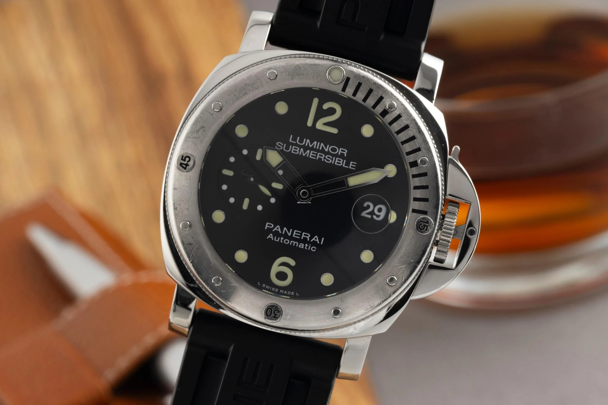 Panerai Submersible Stahl Automatik Herrenuhr Ref. PAM01024 Box & Papiere 2018