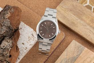 Thumbnail von Rolex Air King 34 Salmon Dial Edelstahl Automatik Herrenuhr Ref. 14000 B&P 1998