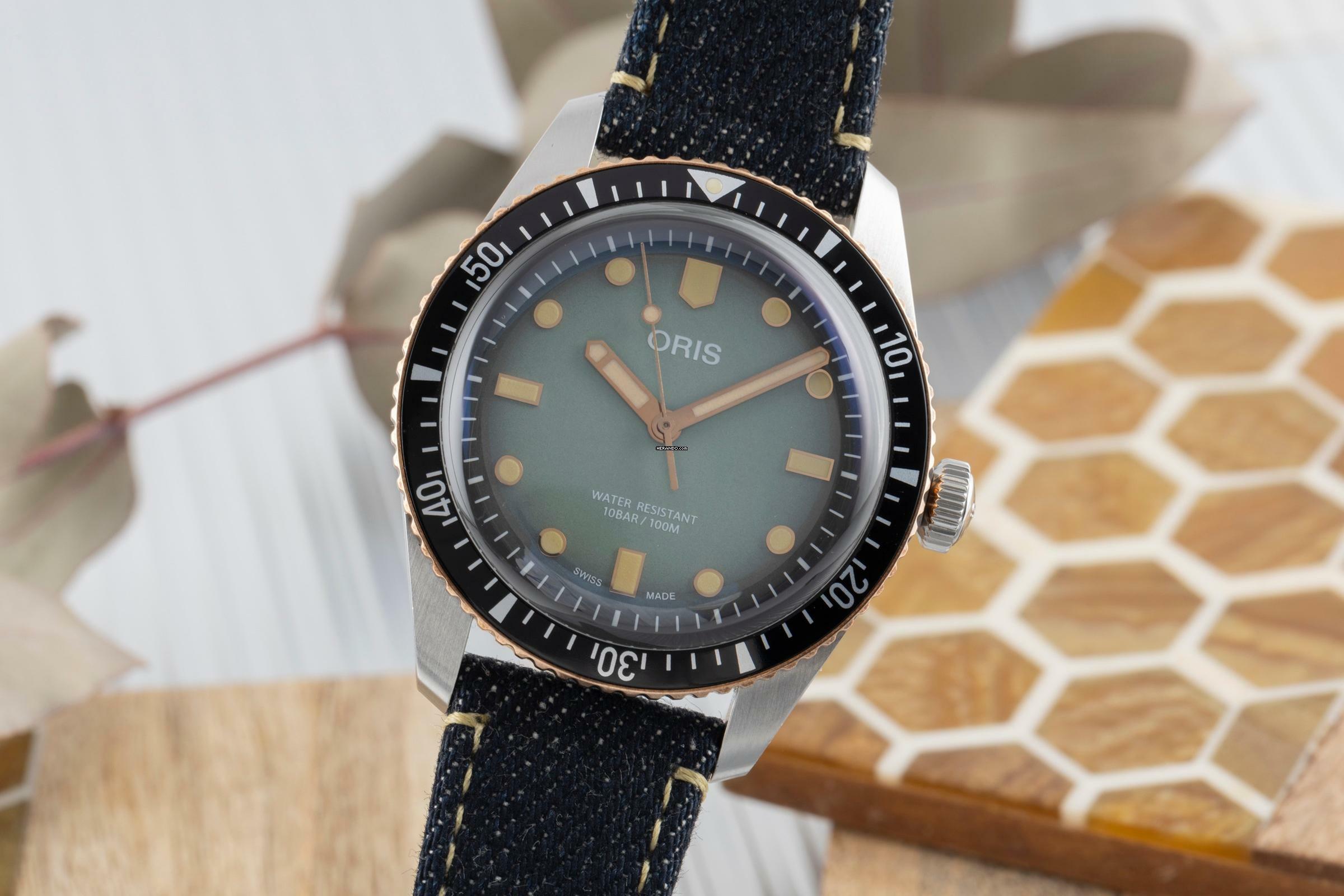 Oris Divers Sixty Five X Momotaro Stahl / Bronze Automatik Herrenuhr Ref. 01 733 7707 4337 B&P