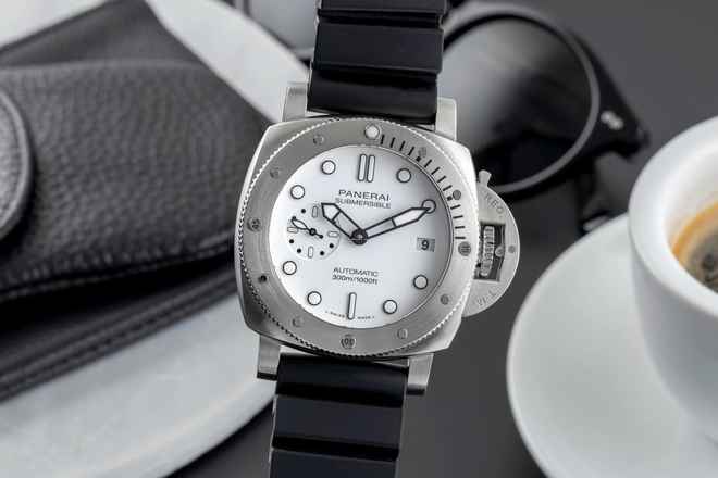 Panerai Submersible Edelstahl Automatik Herrenuhr Ref. PAM01223 B&P 2022 