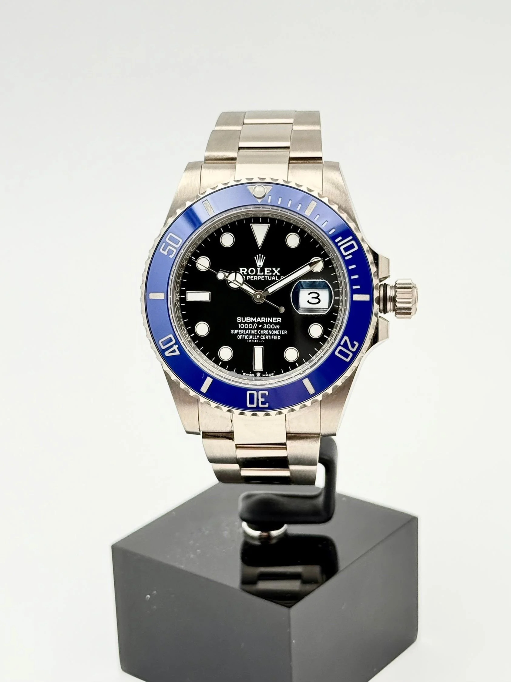 Rolex Submariner Date Smurf 18 kt. Gold Full Set 2022