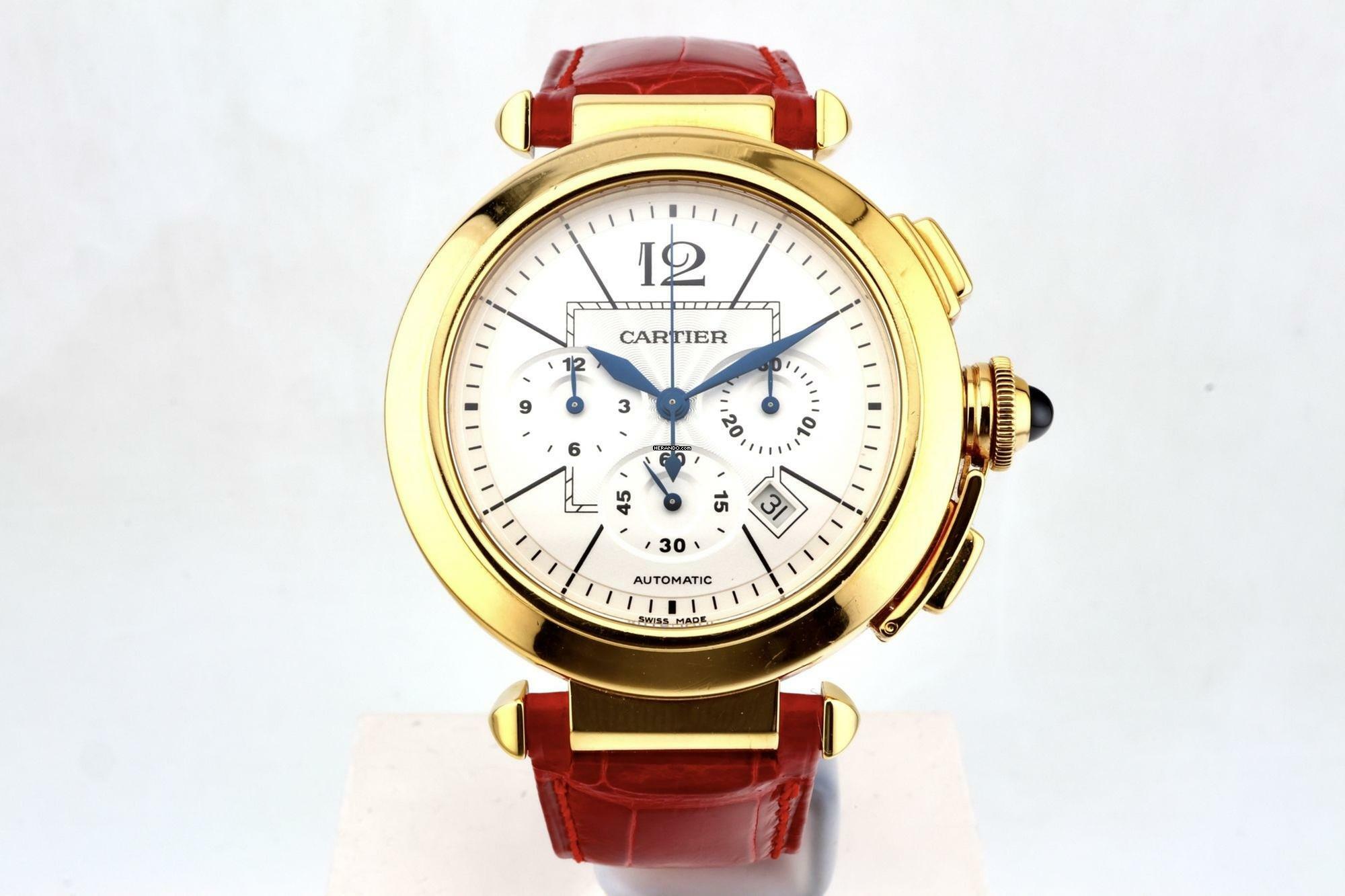 Cartier Pasha Chronograph 42mm - Yellow Gold - With Box And Papers 2861 2009