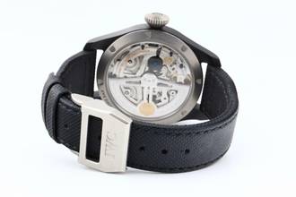 Thumbnail von IWC Große Fliegeruhr Big Pilot Black Ceramic Blue Dial Perpetual Calendar Edition “RODEO DRIVE” - With Box And Papers - IW503001