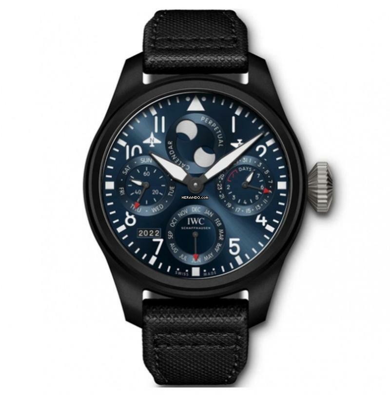 IWC Große Fliegeruhr Big Pilot Black Ceramic Blue Dial Perpetual Calendar Edition “RODEO DRIVE” - With Box And Papers - IW503001
