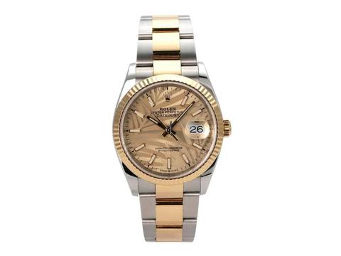  Rolex Datejust 36 Edelstahl Gelbgold 126233 Golden Palmen 