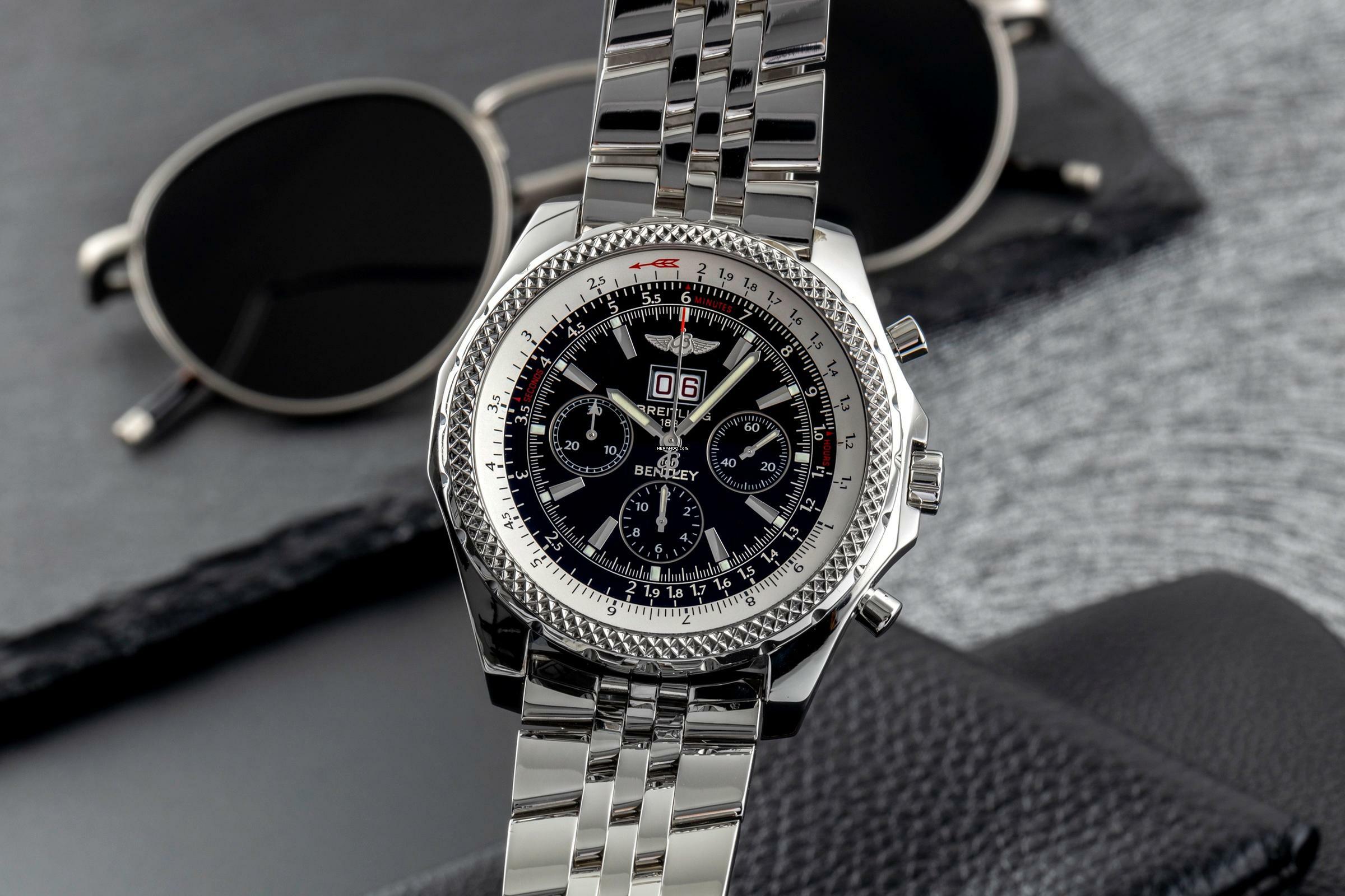 Breitling Bentley 6.75 Chronograph Stahl Automatik Herrenuhr Ref. A44362B728