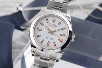 Thumbnail von Rolex Milgauss White Dial Oyster Edelstahl Automatik Herren Ref. 116400 B&P 2014