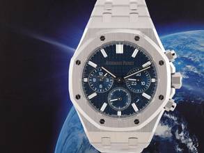 Thumbnail von Audemars Piguet Royal Oak Chronograph 26715st Chronograph 38mm Blue Dial - New