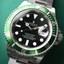 Thumbnail von Rolex Submariner Date 'Rehaut' 16610LV Kermit NEW IN STICKERS