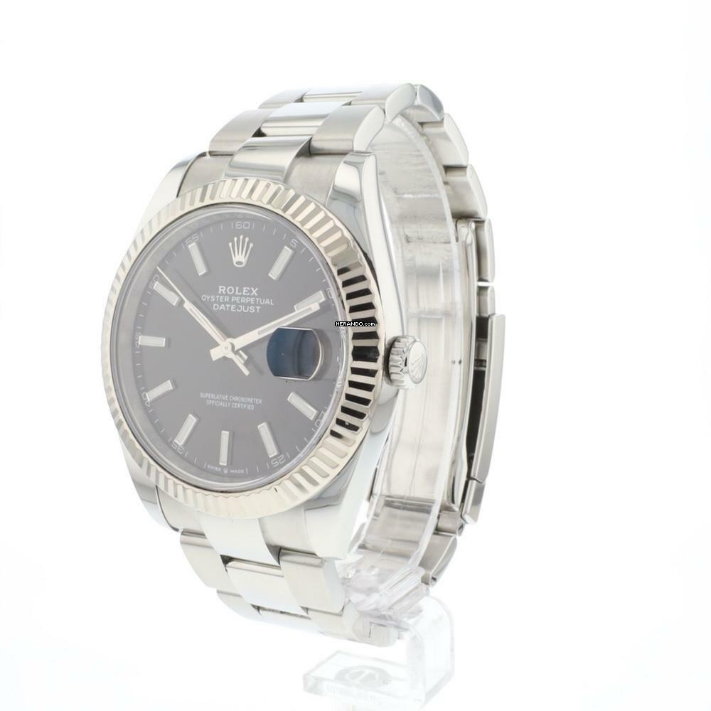 Rolex Datejust 41 Oyster Fluted Black Dial