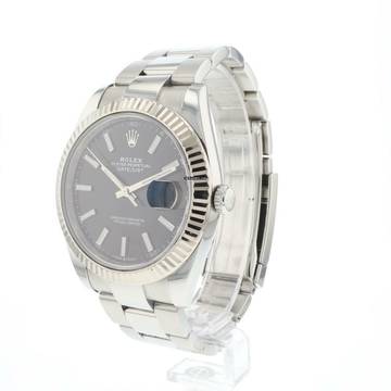  Rolex Datejust 41 Oyster Fluted Black Dial 