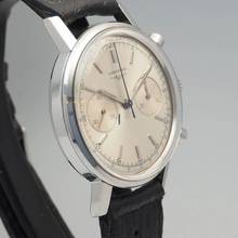Thumbnail von Longines Chronograph 30CH Vintage PULSATIONS Dial 1950 Stahl/Leder 7413/9 Rare Gradue Pour 30 Pulsations