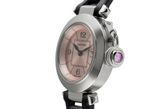 Thumbnail von Cartier Pasha Lady Miss Pasha Edelstahl Quarz Damenuhr Ref. W3140026 2973 B&P 2018