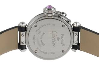 Thumbnail von Cartier Pasha Lady Miss Pasha Edelstahl Quarz Damenuhr Ref. W3140026 2973 B&P 2018