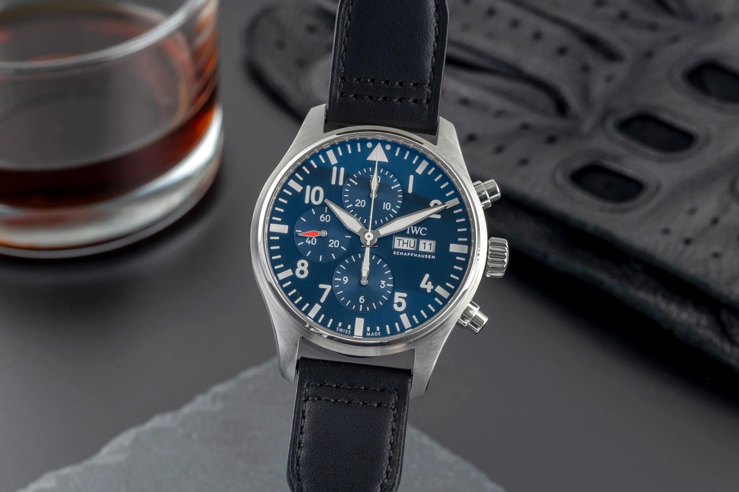IWC Fliegeruhr Chronograph Le Petit Prince Stahl Automatik Ref IW377714 B&P 2017