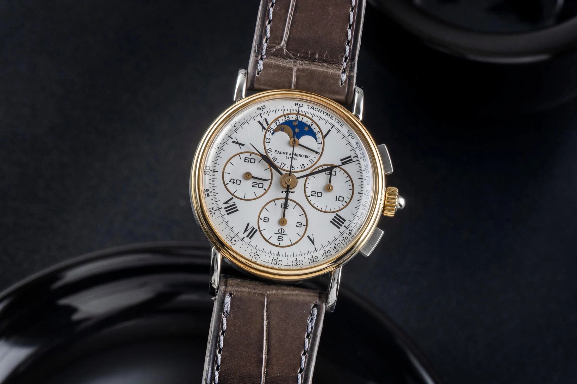 Baume & Mercier Geneve Stahl / Gold Chronograph Handaufzug Ref. 6102.099