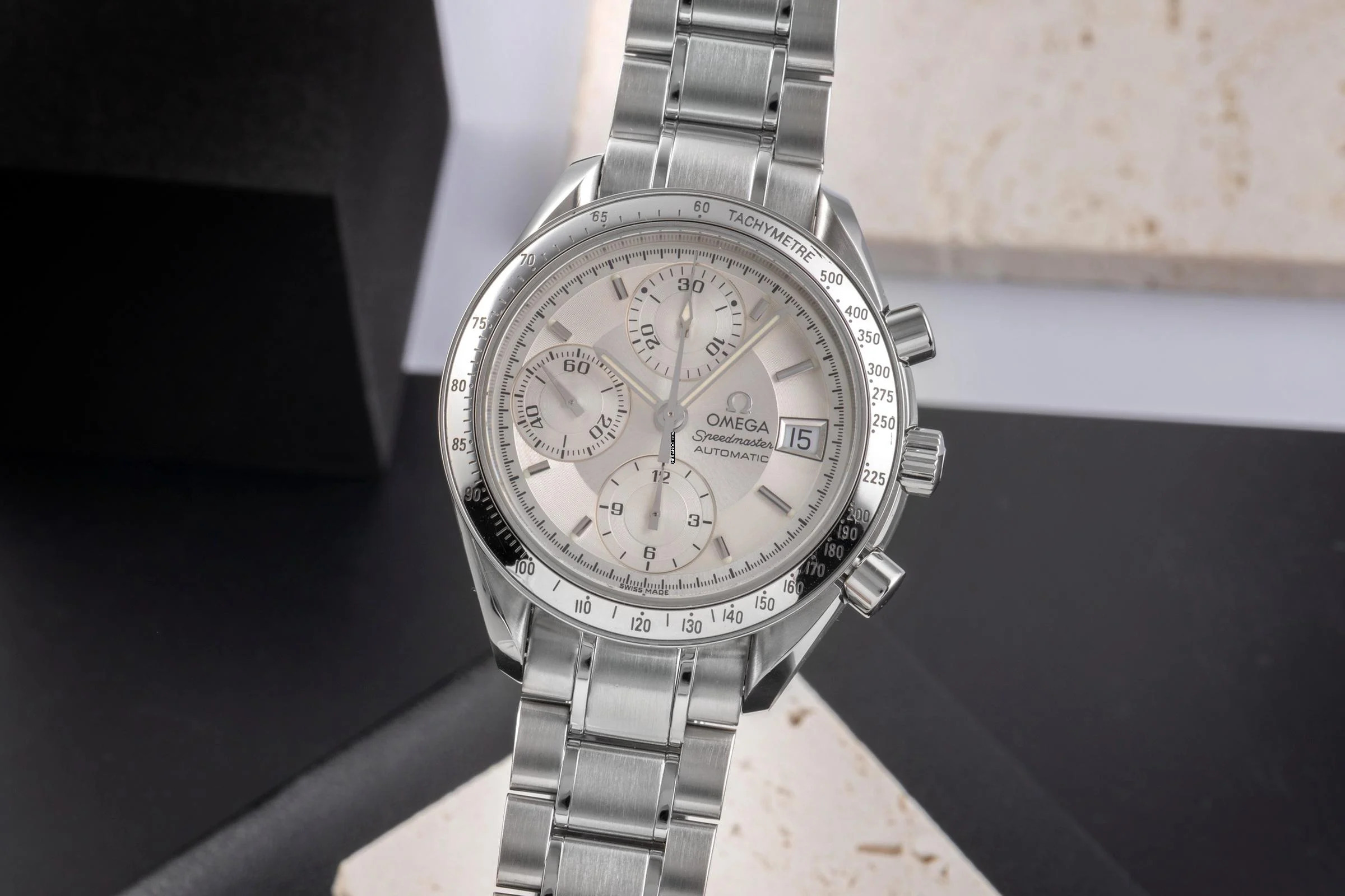 Omega Speedmaster Date Chronograph Stahl Automatik Ref. 3513.30.00 Papiere 2006