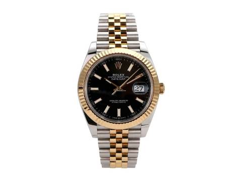  Rolex Datejust 41 Edelstahl Gelbgold Ref. 126333 Schwarz Index Jubile-Band 