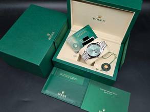 Thumbnail von Rolex Datejust 41 41mm 126300 Green dial Jubilee Bracelet Unworn/New condition Full Set 3-2026