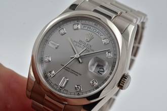 Thumbnail von Rolex Day-Date 36 Oyster Perpetual Day Date 36 18k White Gold Weißgold Diamond Dial 118209