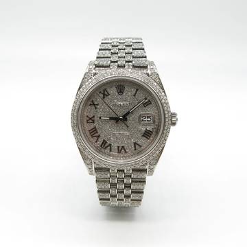  Rolex Datejust 41 Ice-Out mit Diamanten - ref.126300 - Stahl - Ø 41mm - Jahr: 2021 Fullset 