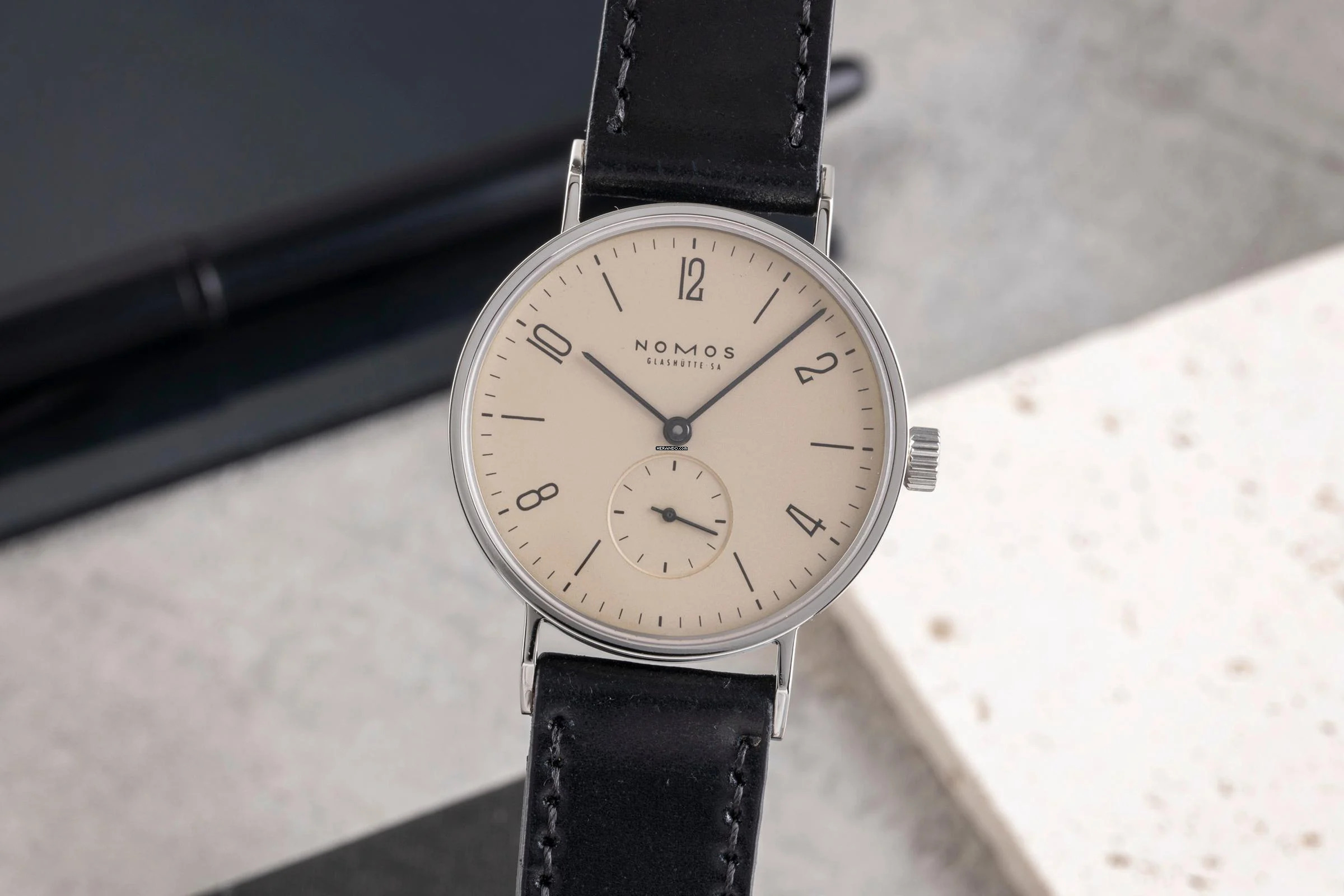 NOMOS Orion Neomatik Edelstahl Herrenuhr Ref. 101 Box & Papiere 1999