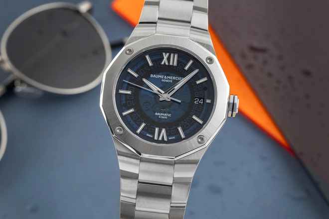  Baume & Mercier Riviera Stahl Automatik Herrenuhr Ref. M0A10616 65899 B&P 