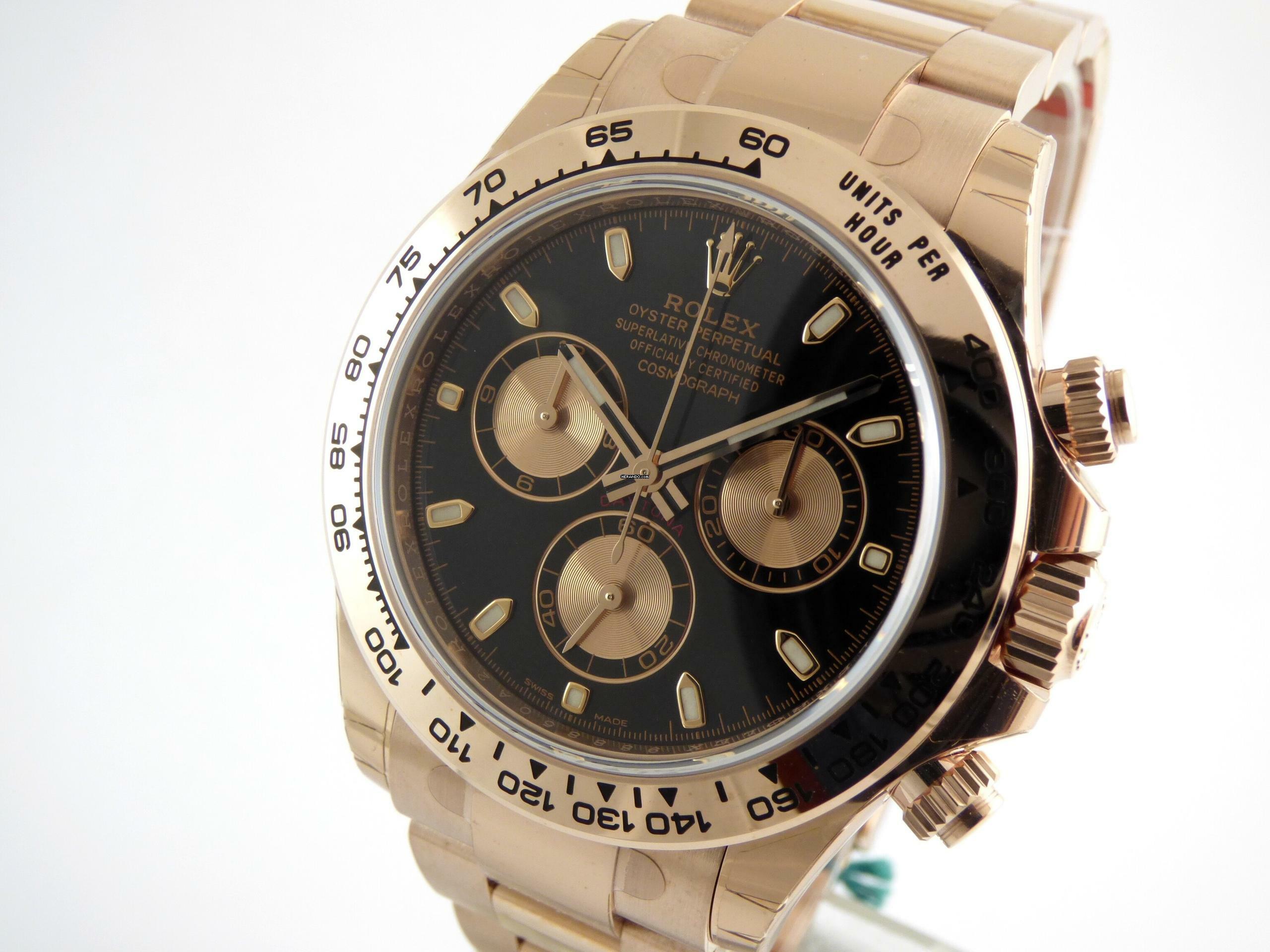 Rolex Daytona Rosegold all sticker on the watch