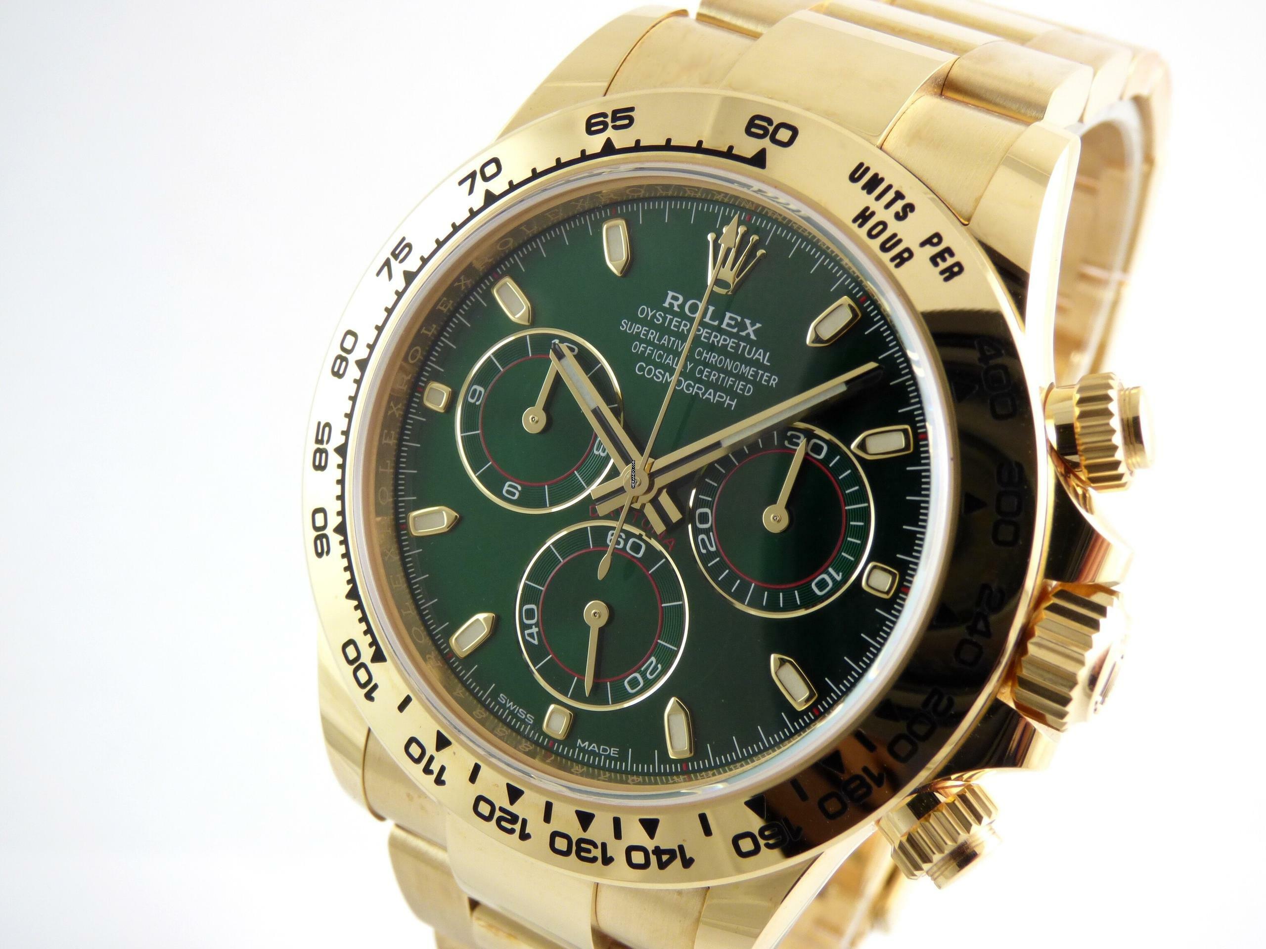 Rolex Daytona Gold Green Dial / LC=100