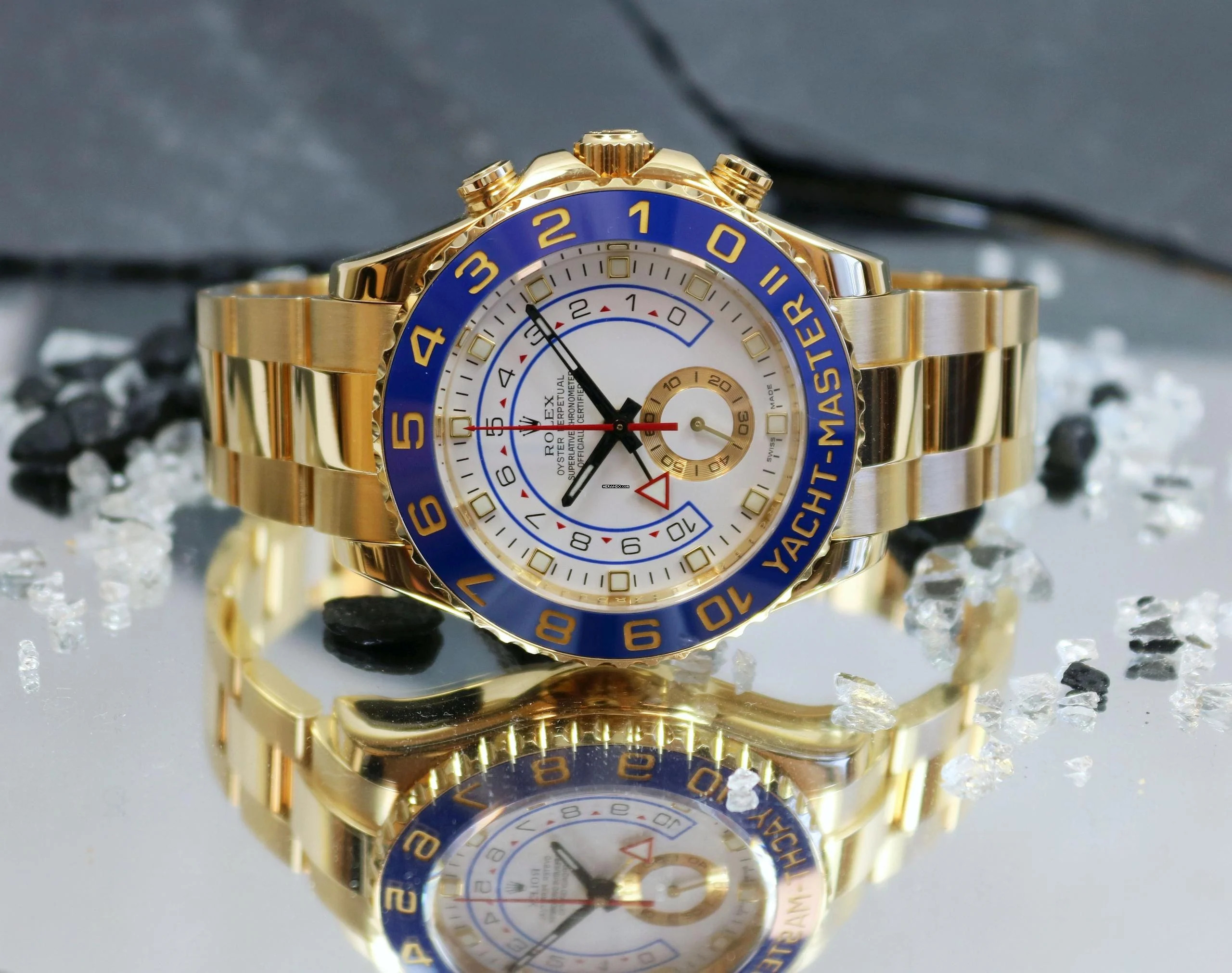 Rolex Yacht-Master II 18Karat 44mm 116688 Rolex Revison Servicekarte 2021