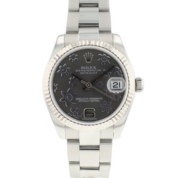  Rolex Datejust 31 Midsize Oyster Fluted Grey Flower Dial Service '25 