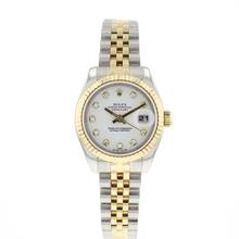 Thumbnail von Rolex Lady-Datejust 26 Jubilee Fluted Steel Gold White Diamond Dial
