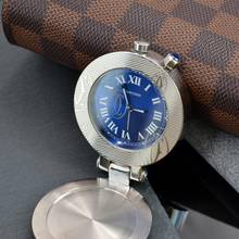 Thumbnail von Cartier Pasha 2753 Travel Clock Alarm blue dial Full Set NEW