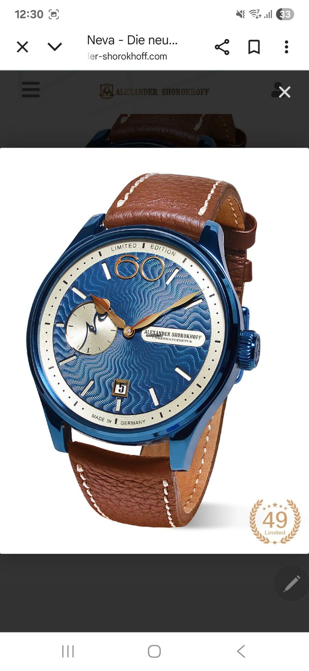 Alexander Shorokhoff Neva (limitiert auf 49 Stück)