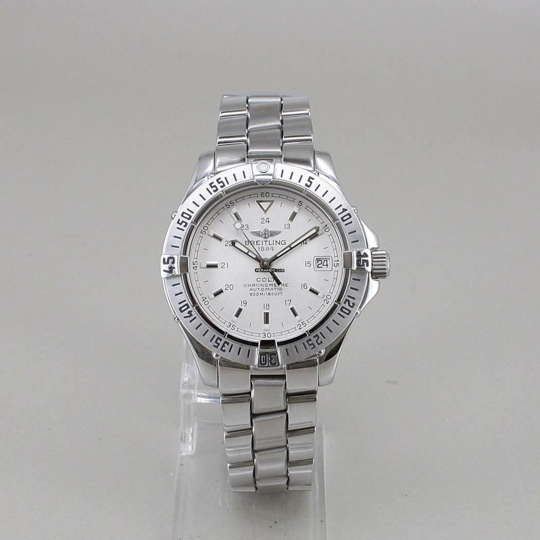 Breitling Colt Automatic Chronometer Ø 38 mm Full Set Deutsche Auslieferung unpoliert