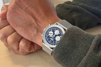 Thumbnail von Breitling Navitimer 01 Fullset mit seltenem Zifferblatt und Breitling Mesh Armband